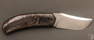  Couteau " custom " par Guy Poggetti - Loupe d'orme stabilisée et Elmax