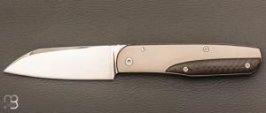   Couteau " custom " pliant de David Lespect - Carbone / Titane et RWL34