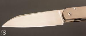   Couteau " custom " pliant de David Lespect - Carbone / Titane et RWL34