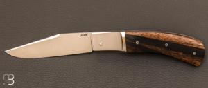 Couteau " custom " en ébène du Cameroun par Vincent Lafaye