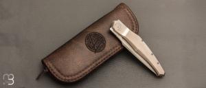    Couteau " custom frame-lock " de Berthelemy Gabriel - La Forge Agab - Titane et RWL34