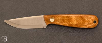 Couteau de cou Enzo Necker micarta brun