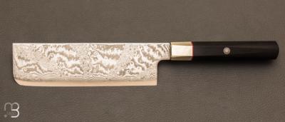 Nakiri 165 mm Splash Hybrid zanmaï  Japanese kitchen knife by Mcusta - HZ2-3008DS