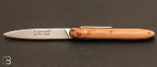 Couteau de poche l'Épicurien avec agrafe Liner 12cm Genévrier