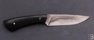  Couteau droit par Nicolas Mestrallet - Atelier du couteau de Vaunaveys - Acier C130 et ébène