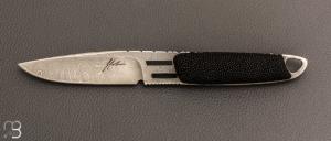    Couteau droit custom de Jacques Jobin - Damas et Galuchat