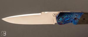   Couteau  "  Custom " par Florian Keller - Fibre de carbone et lame en RWL-34 