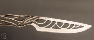 Couteau " fils " fixe par Willy Foulboeuf - La Forge du Monstre - Inox