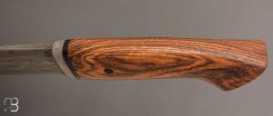    Couteau fixe par Jean Paul Sire - Bocotte et lame forgée acier damas multi barreaux
