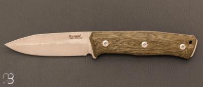 Couteau fixe Lionsteel B35.CGV micarta vert