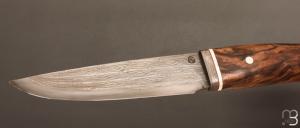     Couteau Droit noyer et Damas multi-barreaux par Jean Paul Sire