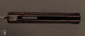 Couteau  "  Front-flipper custom " par Fabrice Delbart - Forge Celtique - Gidgee et Damas