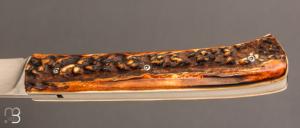    Couteau liner lock par Joël Grandjean - Bois de cerf et RWL34