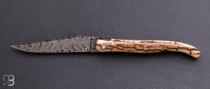    Couteau Laguiole en Aubrac 12 cm manche en ivoire de mammouth et damas de Markus Balbach