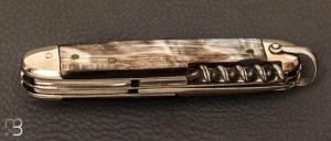 Couteau pliant Bargeon vintage 6 pièces - Corne noire