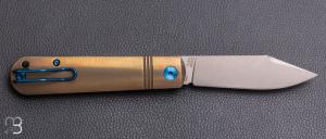 Couteau "slipjoint" par Dreamtech - Titane et lame en VG10 - D4386TBR
