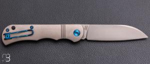   Couteau "slipjoint sheepfoot" par Dreamtech - Titane et lame en VG10 - D4453TG