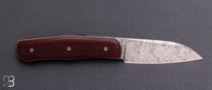    Couteau pliant " pièce unique " de David Lespect – Aloha et Damasteel