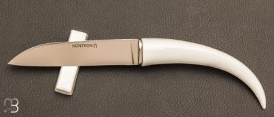Couteau " DALVA " Nontron manche en porcelaine Design de Franck Faugère
