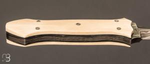    Dague   "  Doc Holliday  "  custom par Eric Depeyre - Ivoire de mammouth et lame damas de Daniel Vally