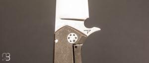 Couteau  "  Flipper custom " pliant par David Lespect - Titane et lame RWL-34