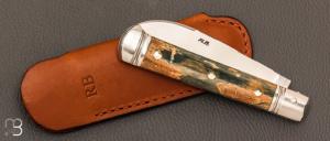  Couteau " Issoire "  de Robert Beillonnet - ivoire de mammouth et RWL-34