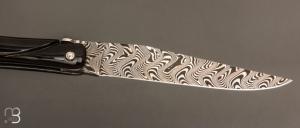  Couteau Laguiole en Aubrac 12 cm manche en corne de buffle et lame en damas de Markus Balbach