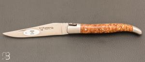 Couteau Laguiole en Aubrac 12 cm - Loupe de frêne noire