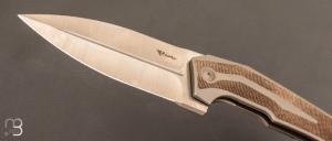 Couteau  "  T4000 " Micarta et Titane par Reate design Tashi Bharucha