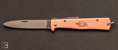 Couteau pliant MERCATOR inox cuivre avec clip ref 10-636rg R