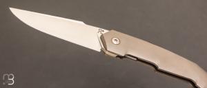 Couteau  "  Frame-lock " custom par Romain Lopez - Titane et RWL-34