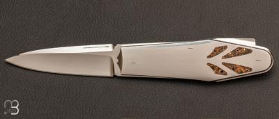 Couteau "Dague pliante" de collection  pompe par Alexis LeCocq