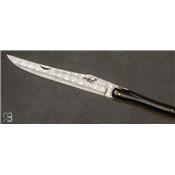 Couteau Laguiole Damas pointe de corne 18cm - Forge de Laguiole