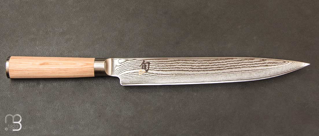 Couteau Japonais de cuisine KAI Shun Classic White trancheur 230 mm - DM.0704W