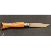 Couteau Opinel N°08 manche olivier - lame acier inoxydable