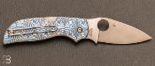 Couteau SPYDERCO Chaparral Blue Stepped Titanium Series - SCBSTS