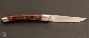 Couteau de poche Le Thiers 12cm Bois stabilisé et lame damas par Le Fidèle