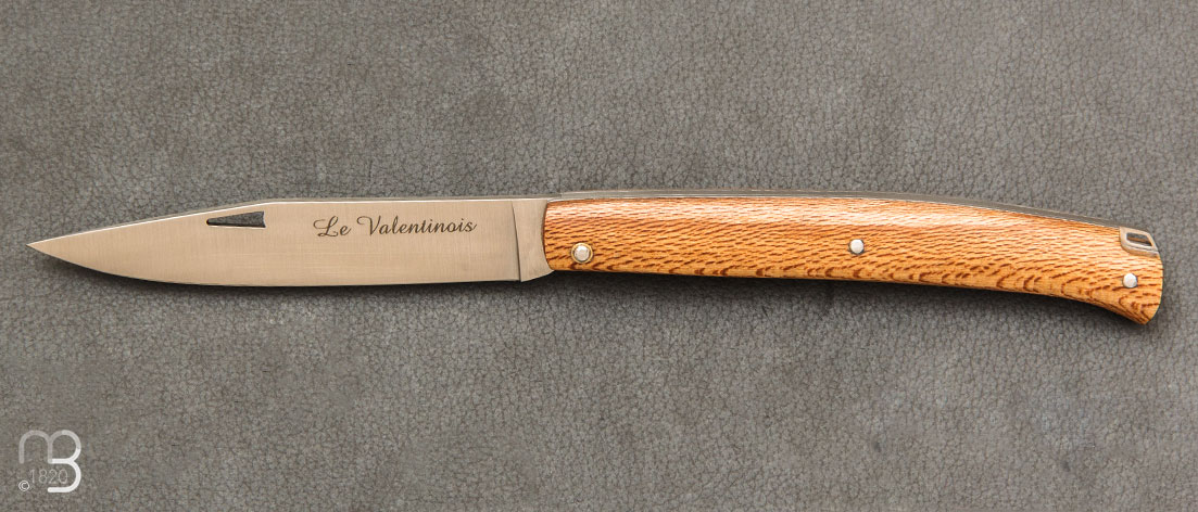 Couteau Le Valentinois en platane de la Drôme