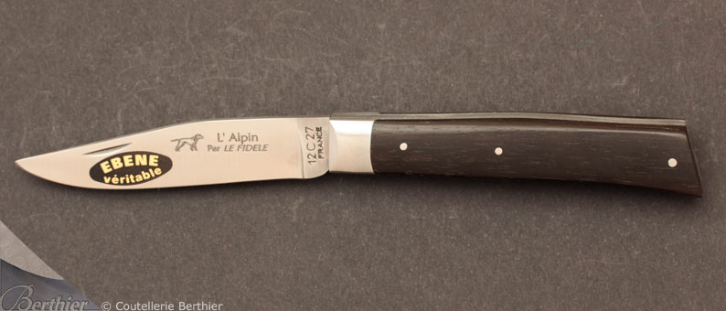 Couteau de poche Alpin Ebène par Le Fidèle