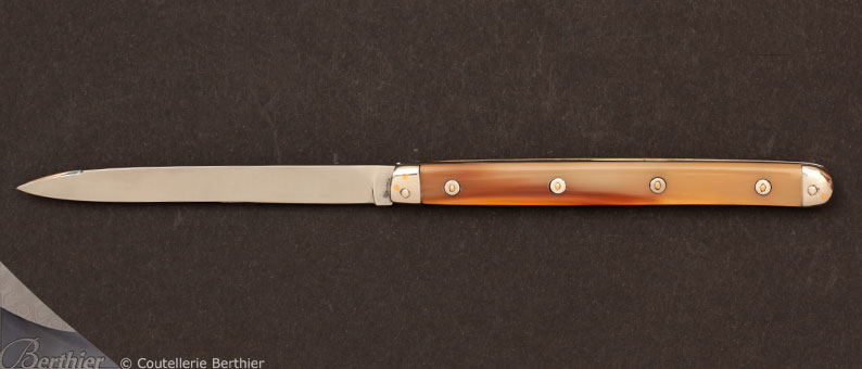 Couteau de poche Rameau Corne blonde par J. Mongin