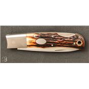 Stag antler LHL pocket knife by Jess Horn