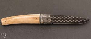 Couteau " Avak 4 " custom de Philippe Ricard - Damas grain de Riz