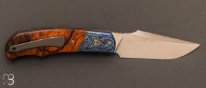  Couteau  "  New Hardy " custom par Rémi Lavialle - RWL34 et bois de fer d'Arizona