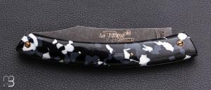   Couteau Le Thiers 13CM par Cognet -  Acétate Camo et 14c28N