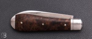"Canif 2 pièces" custom de Jean Baptiste Leveque - Noyer du Caucase et RWL34