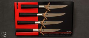  Coffret de 4 couteaux Japonais KAI Wasaki Black - Steak 11 cm - 67S-404