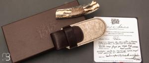 Couteau " 1515 collection Zulu " par Manu Laplace - Ivoire de mammouth et Palmier