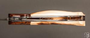   Couteau 1515 collection "Africa" par Manu Laplace - Bois de fer/Phacochère et lame damas