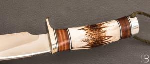 Couteau  " #25 Trapper " droit de Randall  - Bois de cerf