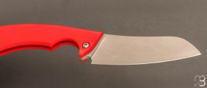  Couteau "  3 doigts " de poche Piémontais par Albin Deloison - G10 rouge